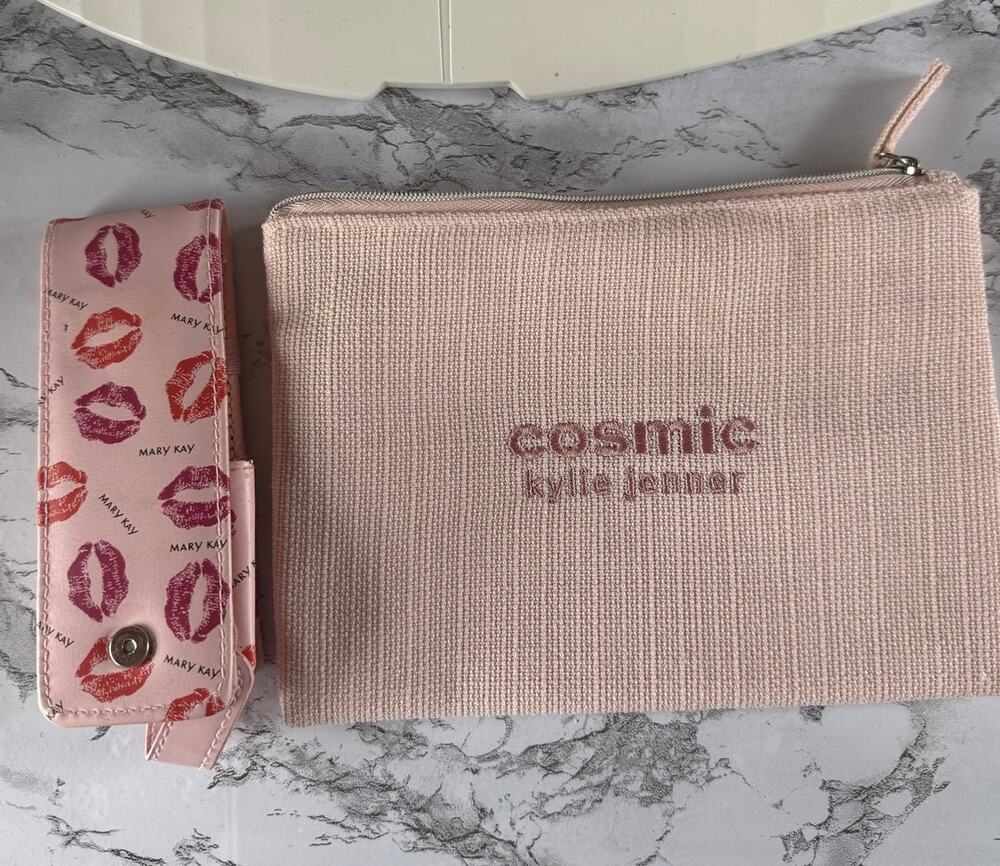 SKU3334 Kylie Jenner Cosmic Pink Cosmetic Bag & Mary Kay Lipstick Case Set